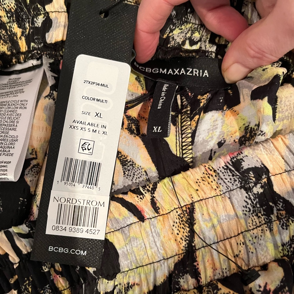 SOLD SOLD SOLD NWT BCBGMaxAzria Abstract Floral Joggers Sz XL - Picture 11 of 12